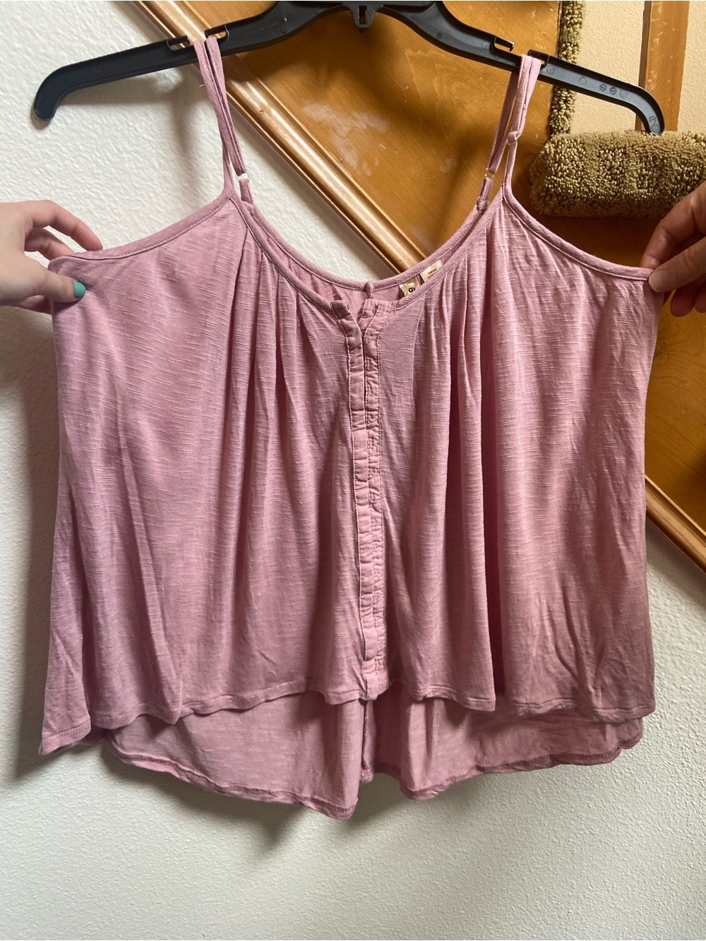 Dusty Pink Swing Cami with Front Hook Closures never worn young adult size S